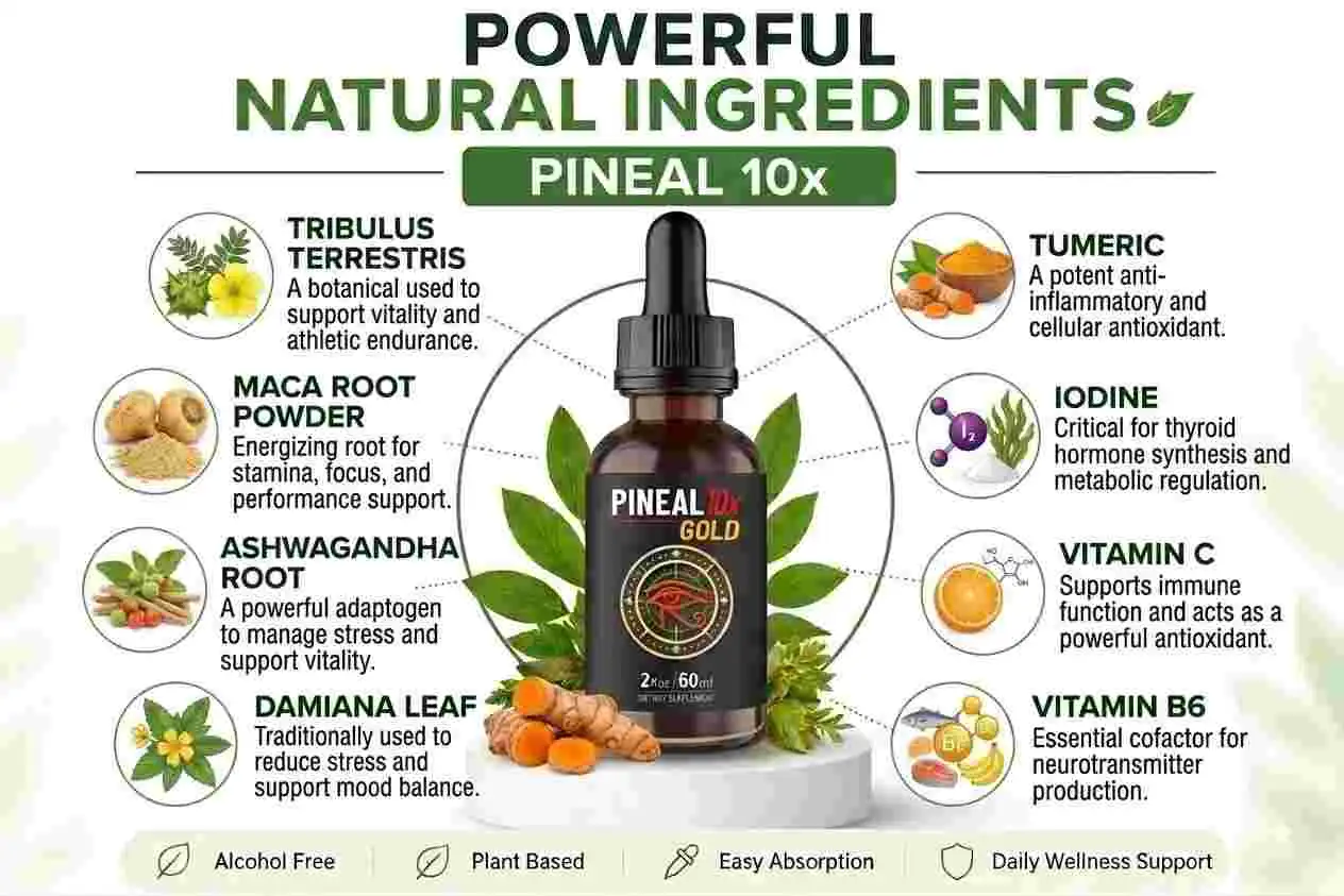 Pineal 10x Natural Botanical Ingredients and Vitamins